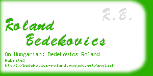 roland bedekovics business card